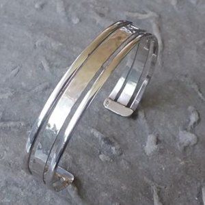 Hammered Sterling Silver Vintage Cuff